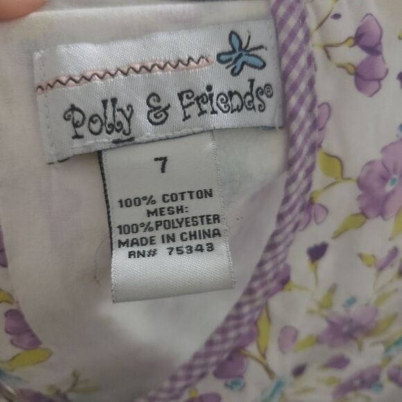 Girls Polly & Friends Floral Dress Sz 7 - Picture 2 of 4